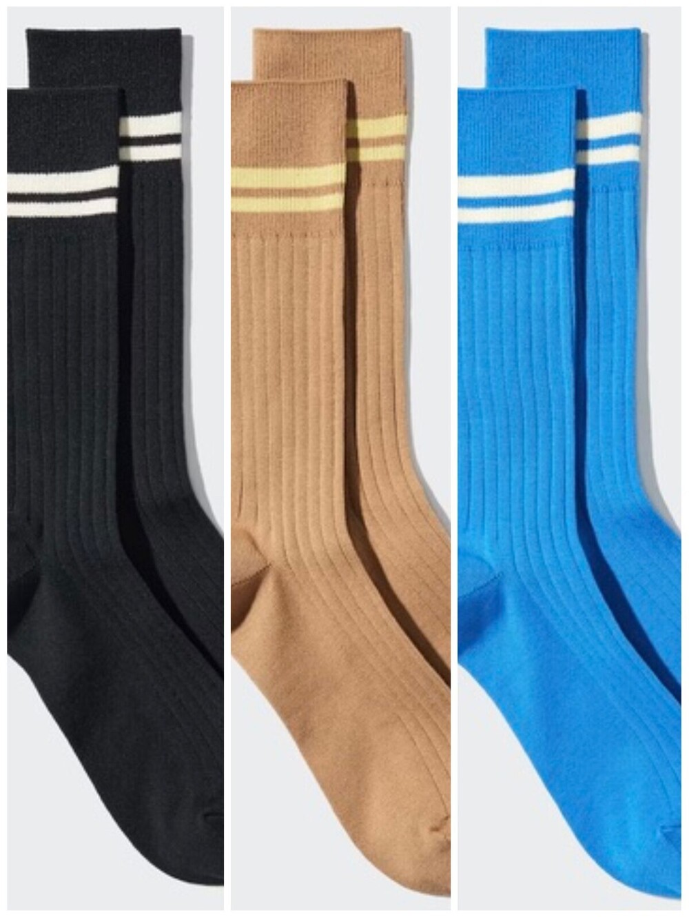 Uniqlo F.RISSO Socks NWT 3 Pairs Mens 8-11 US